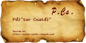Péter Csató névjegykártya